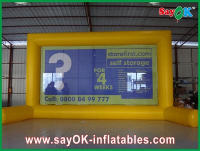 China Air Screen Outdoor Yellow Inflatable Movie Screen Advertising Billboard With Durable PVC Tarpaulin for sale