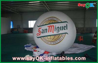 China Advertentie Witte 2M opblaasbare ballon Helium Blimp Ballon 0.18mm PVC Te koop