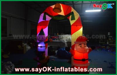 China Inflatable Archway Rental Mylon Cloth Inflatable Arch Christmas Decoration Arch With LED Light for sale