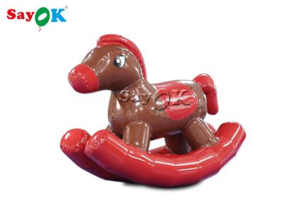 China Sayok Red PVC Kid Inflatable Pony Rocking Horse for sale