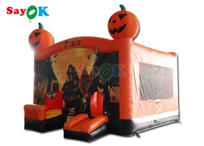 China Comercial Asombrado Halloween Inflable Casa de Salto Castillo Deslizamiento 15.7x15.7x16.4 pies en venta