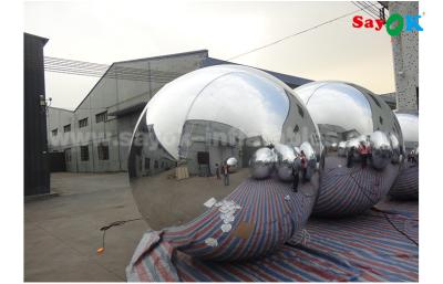 China Gold Mirror Ball Lightweight Silver Dia 2m Inflatable Balloon For Advertising Easy To Carry for sale