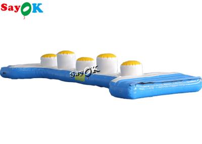 China Equipo de parque acuático inflable grande de tipo personalizado Puente de troncos cilíndrico Juguetes de agua inflables para lago en venta