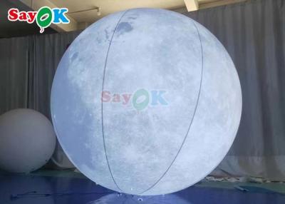 China 6.6ft Led licht opblaasbare maanballon Grote opblaasbare planeet podium decoratie voor evenementen Te koop