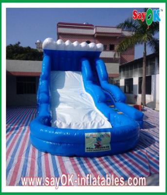 Chine Glisse et toboggan gonflable avec piscine écologique Océan bleu Glisse gonflable en PVC de 0,55 mm avec piscine d'eau à vendre