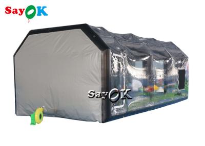 China Tenda inflável transparente 8x4x3mH Preta Tenda de ar inflável portátil Airtight Car Spray Booth à venda