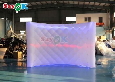 China New Attractive Led Inflatable Wall Inflatable LED White Photo Booth Wall For Event for sale