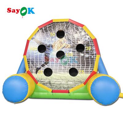 China Juego de lanzamiento de hacha inflable Boleta inflable Meta de lanzamiento de dardos Tabla de dardos de fútbol inflable para eventos deportivos en venta