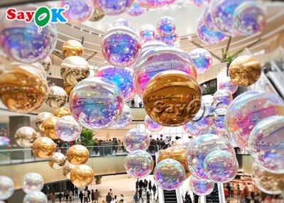 China Gold And Silver 2.5m Waterproof Inflatable Mirror Ball For Party for sale