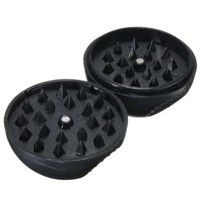 China Wholesale Plastic Tobacco 55mm Herb Grinder Plastic Cheapest Shell 2 Parts Factory Grinder for sale