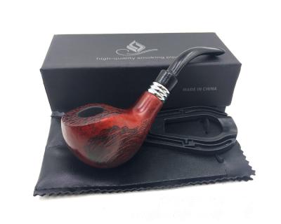 China Red Sandalwood Wooden Smoking Pipe Set Wooden Smoking Accessories Wholesale Smoking Pipe for sale