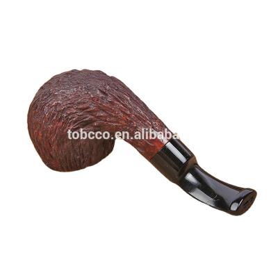 China Traditional Tobacco Pipe Smoking Accessory Curved Handle Pipes Briar Wooden Smoking Pipe for sale