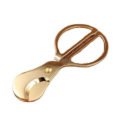 China Traditional Promotional Luxury Custom Accessory Stainless Steel Table Cigar Golden Cigar Cutter for sale