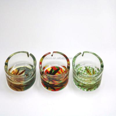 China Wholesale Promotional Glass Cigarette Ashtray Round Glass Ashtray for sale