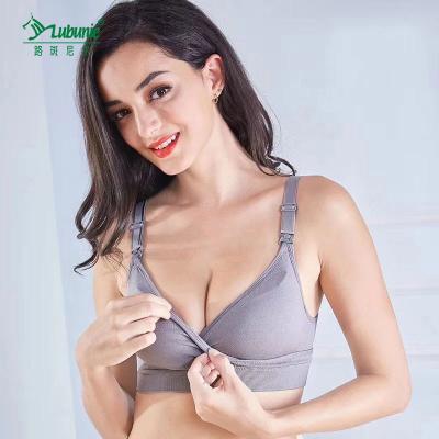 China LUBUNIE Antibacterial Cotton Women Crossover Overlap Care Leakproof Bra for sale