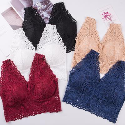 China LUBUNIE QUICK DRY Women Lace Up Seamless Backless Sexy Lingerie Bralette Underwear Ladies Panties Vest for sale