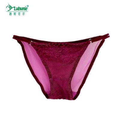 China LUBUNIE Antibacterial Wholesale Cheaper Size Underwear Women Lace Up Panties for sale