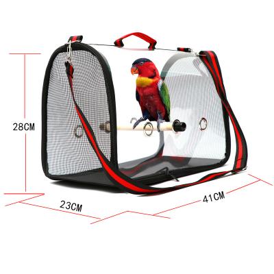 China Hot Sale One-Shoulder Outlet Square Fashion Portable Transparent Travel PVC Parrot Tote Bag for sale