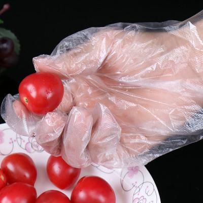 China Plain or Universal Microgroove Poly Food Guard Hand PE Plastic Gloves for sale