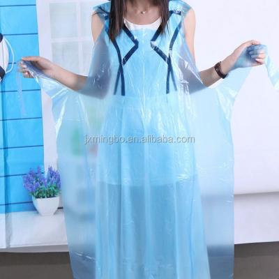 China Biodegradable PE Plastic Disposable Apron for Home Cleaning for sale