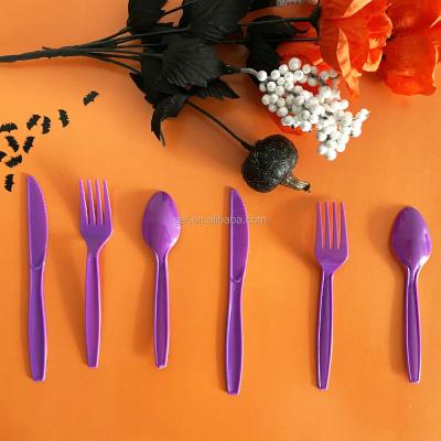 China Halloween Disposable Disposable Tableware Plastic Cutlery Sets For Party Supplies for sale