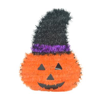 China Halloween Tinsel Pumpkin Hat Tinsel Decoration for Room Party Supplies HW Festival for sale