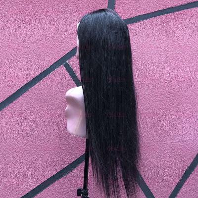 China Hd silky straight lace frontal wave cuticle aligned raw straight hair wigs hair, brazilian virgin hair wigs for black women for sale