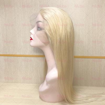 China Silky Straight Wave 100% Virgin Hair 360 Lace Frontal Wig Cuticle Aligned Hair 613 Lace Front Wig HD Lace Wig for sale