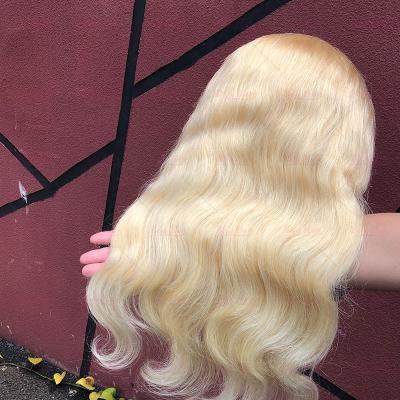 China Glueless Full Lace Human Hair 613 Hd Grade 10a Virgin Human Hair Glueless Lace Wig 100% Price Real Hair Full Body Wave Perruqu for sale