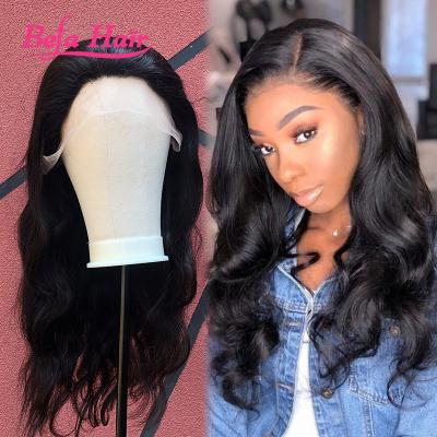 China 100% body wave hair wigs lace up hd transparent wigs humano body wawe 13x6 hd lace up body weave frontal wig for sale