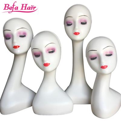 China With Wig Wholesale Realistic Female Wig Display Shoulders Human Hair Wigs African American Mannequin PVC Smile Human Male Head for sale