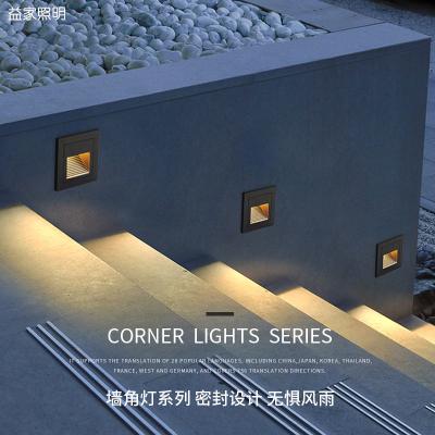 China Modern Auto LED Recessed Stair Step Light Dimmable With Motion Sensor IP65 Waterproof Led Garden Lamp for sale