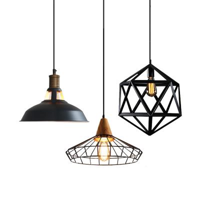 China Industrial Vintage Loft Pendant Lights Retro Nordic Industrial Light Hanging Lamp Lighting Home Living Room Kitchen Decoration Shade for sale