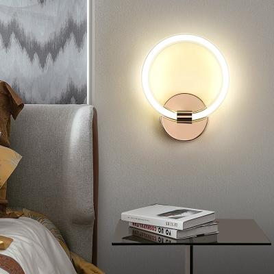 China Modern Creative Minimalist LED Aisle Stairwell Wall Lamp Personality Living Room Background Wall Lamp Bedroom Bedside LED Wall Light for sale