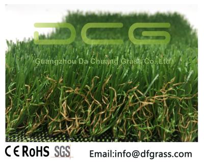 China Olive Shaped Monofilament Realistic Artificial Grass Soft Touch Natural Looking for sale