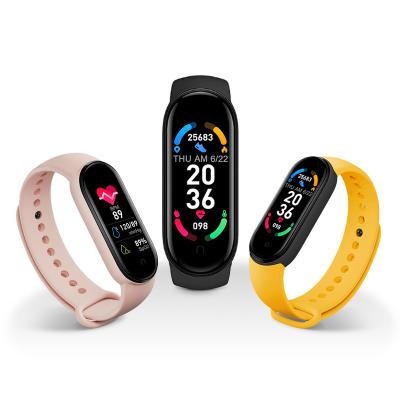 China M6 Touch Screen Blood Oxygen Blood Pressure Heart Rate Monitor Sport Ladies Fitness Wristband Smart Watch for sale