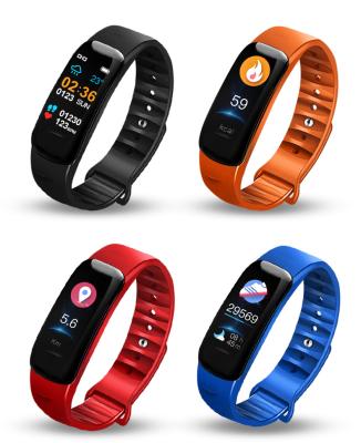 China Men's Fitness Ip68 Shenzhen Sport Smart Watch Wristband C1S Full Page Touch Screen Heart Rate Blood Pressure Oxygen Camera Control 2020 for sale