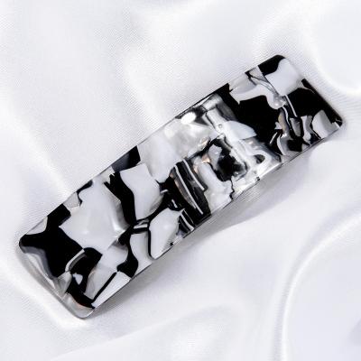 China Custom Matte Acrylic Acetate Plastic Hair Clip Acetate Girls' New Cut Acetate Hair Clip for sale