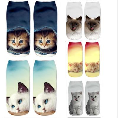 China Sporty Men's Unisex 3D Image Printing Cotton Crew Ankle Boat Socks Custom Made Socks for sale