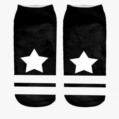 China Sporty Women's 3D HD Fashion Image Rock n Roll Cotton Crew Anklet Boat Socks Unisex Custom Made Men's Socks for sale