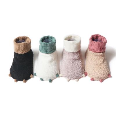 China Cute Cotton Terry Baby Socks Anti-slip Floor Antibacterial Soft Animal Claw Toddler Crew Ankle Socks for sale