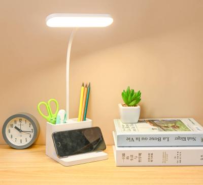 China Modern 2023 Creative multi-purpose desk lamp Student USB charging desk lamp with pen holder rechargeable desk lamp for sale