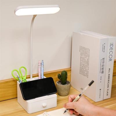 China Modern Children ReadingDesk Lamp Rechargeable Led Table Lamp with Pen Holder New Design Modern for sale