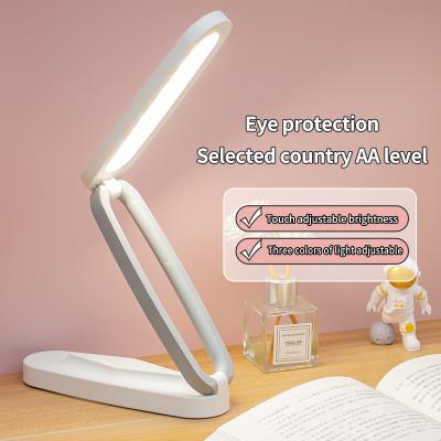 China Modern Portable New Version Super Bright COB LED Portable Desk Lamp Travel Lamp Foldable Touch Sensitive Control 3 Adjustable Brig for sale