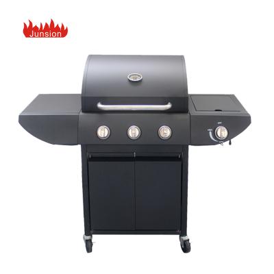 China BBQ Grill Commercial 3 Smokeless Burners & 1 Burner Gas BBQ Grill Easily Assembled for sale