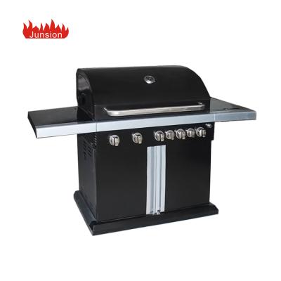 China Easily Assembled Powder Coated 5 Main Burners Steel Indoor Gas Barbecue Grill for sale