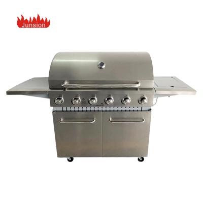 China Easily Assembled Commercial Smokeless 6 Burner BBQ Grill Garden BBQ Grill Machine for sale