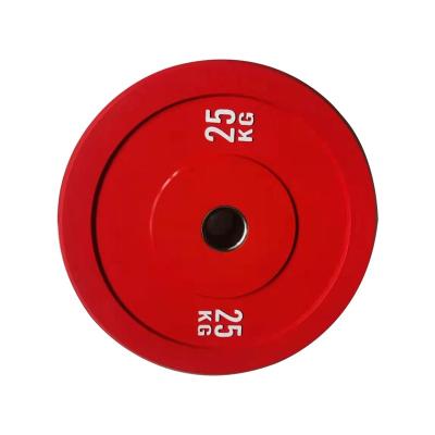 China 2022 Commercial Free Gym Use Gym Equipment Weights Hot Sale Colored Rubber Bumper Plate for sale