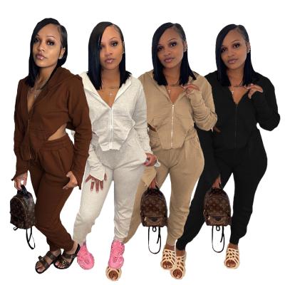 China Breathable Two Piece Set Women Sweat Suits Matching Sets Club Outfits for sale