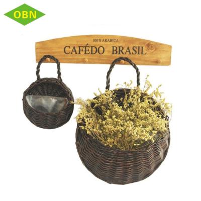 China High Quality China Fiber Factory Beautiful Flower Gift Hanging Basket Wholesale Decorate Your Garden for sale